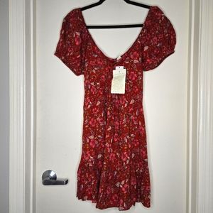 NWT we the free crimson pink dress M